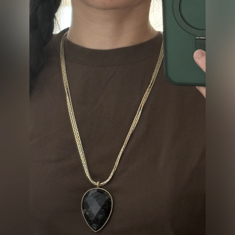 Ellen Tracy Brass Color Necklace